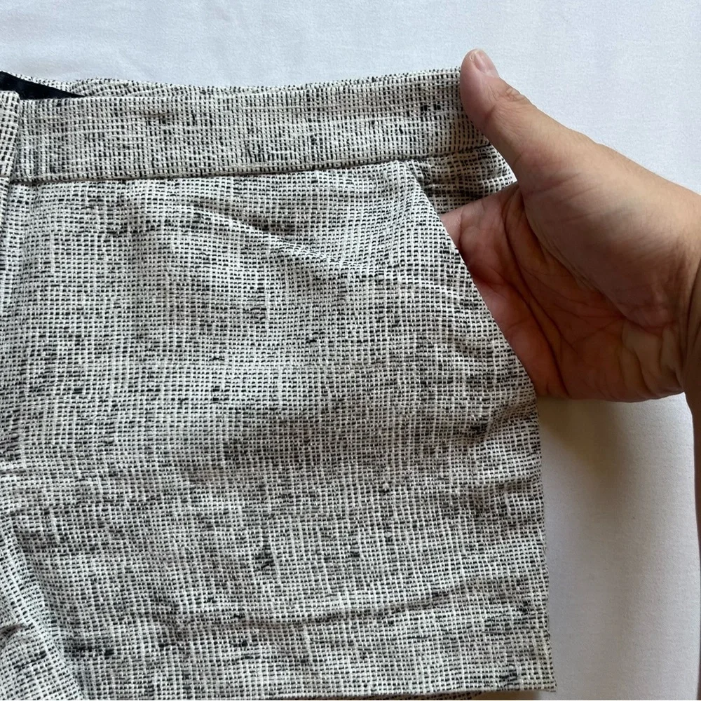 JENNI KAYNE‎ tan grey beige tweed high rise shorts